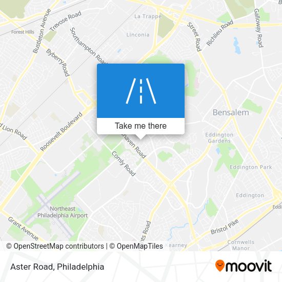 Mapa de Aster Road