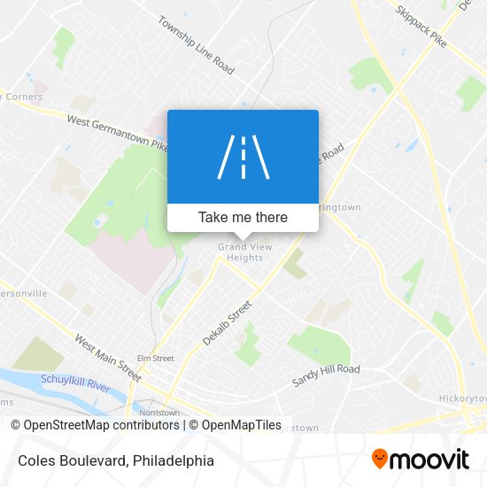 Coles Boulevard map