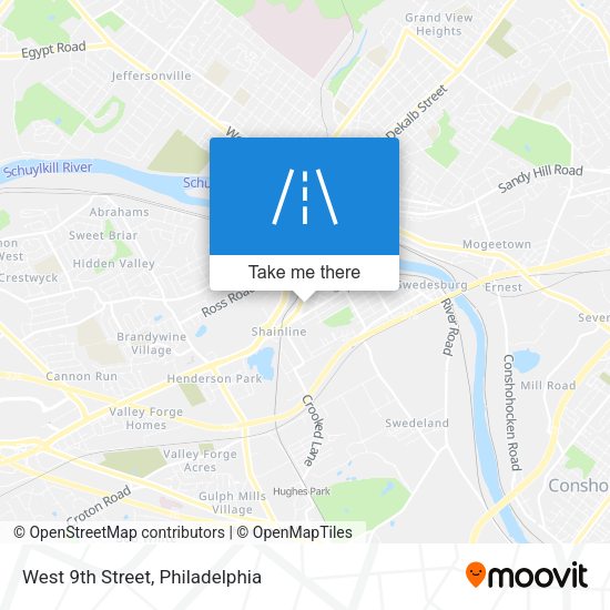 West 9th Street map