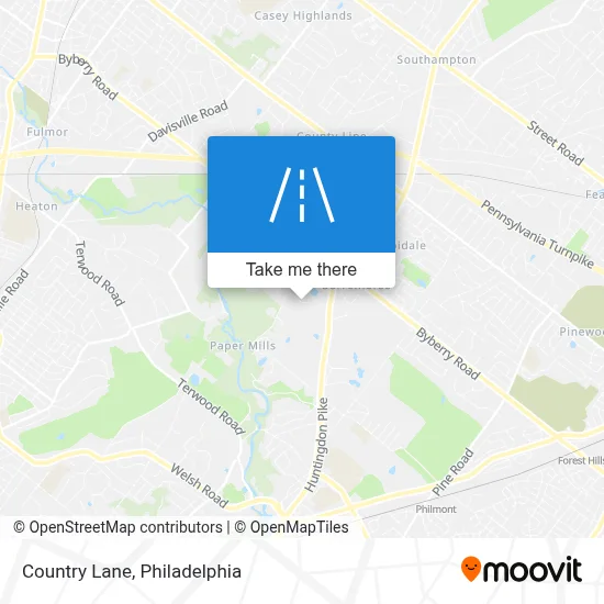 Country Lane map