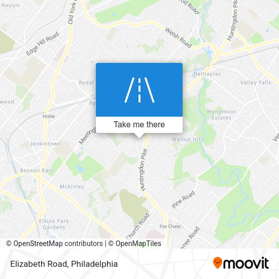Elizabeth Road map