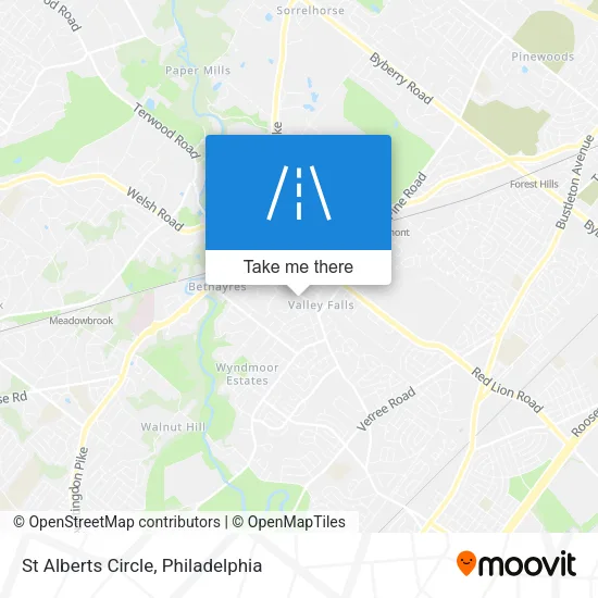 St Alberts Circle map