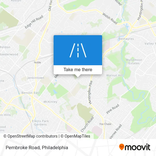 Pembroke Road map
