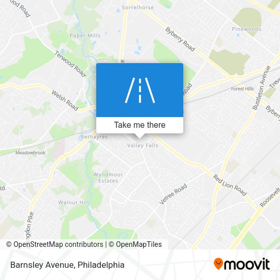 Barnsley Avenue map