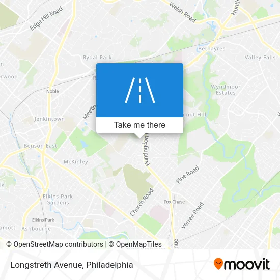 Longstreth Avenue map