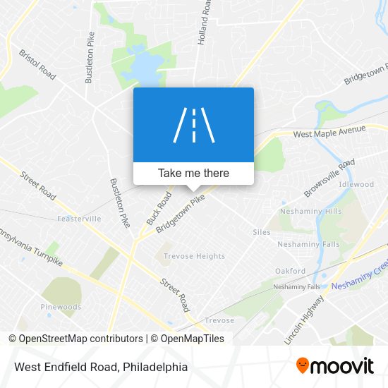 West Endfield Road map