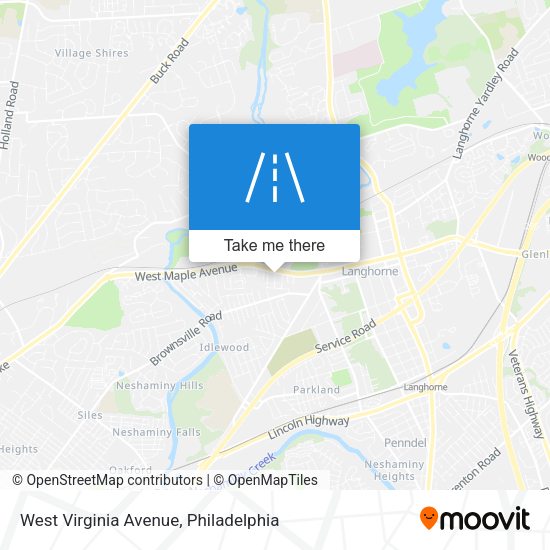 West Virginia Avenue map