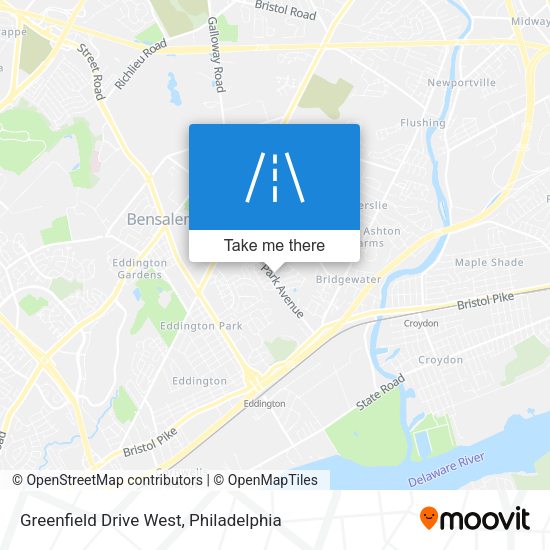 Greenfield Drive West map
