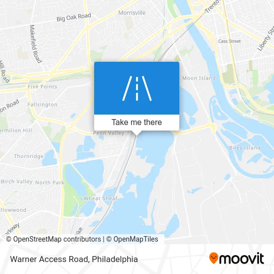 Warner Access Road map
