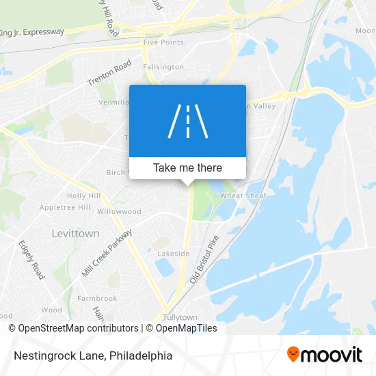 Nestingrock Lane map