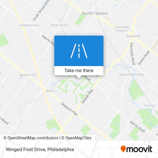 Winged Foot Drive map