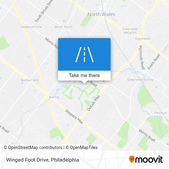 Winged Foot Drive map