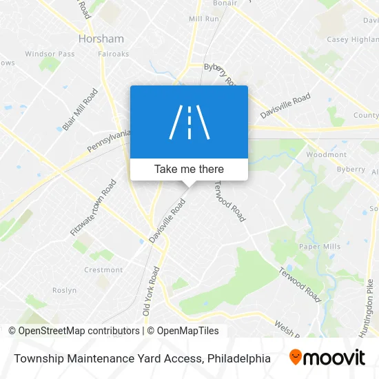 Township Maintenance Yard Access map