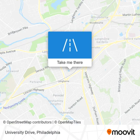University Drive map