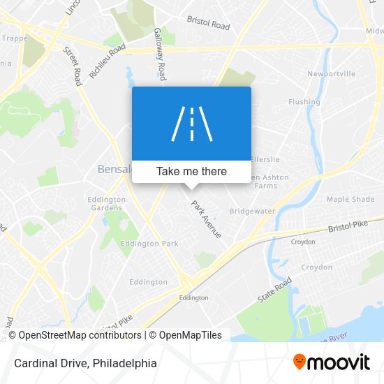 Cardinal Drive map