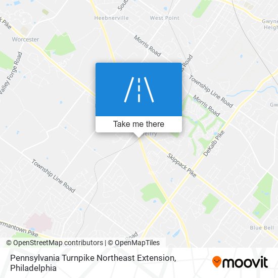 Pennsylvania Turnpike Northeast Extension map