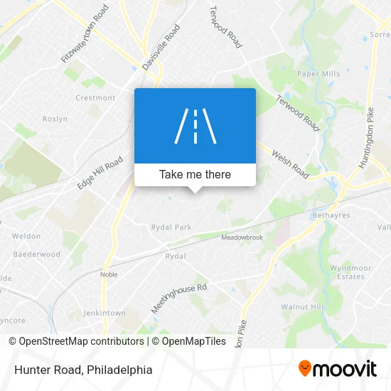 Hunter Road map