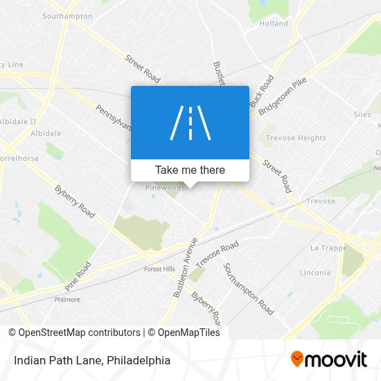 Indian Path Lane map