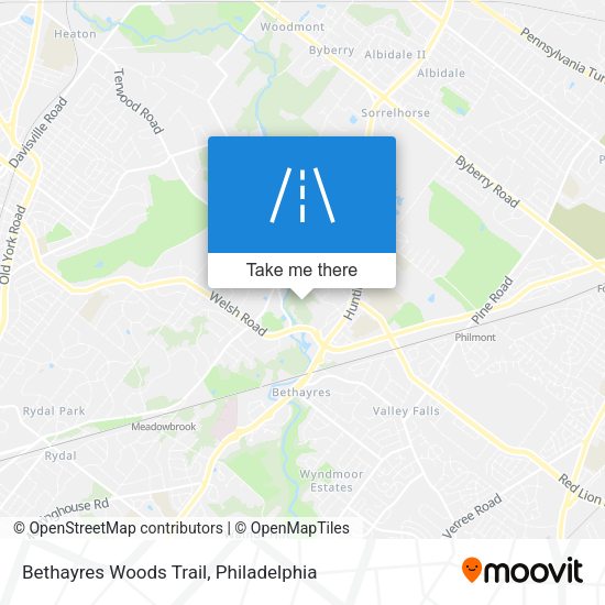 Bethayres Woods Trail map