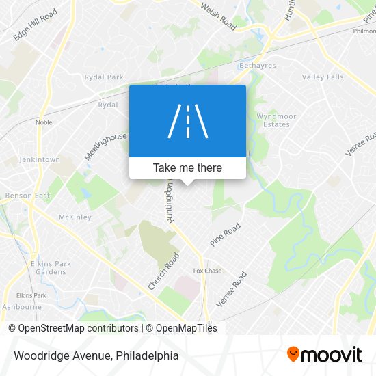 Woodridge Avenue map