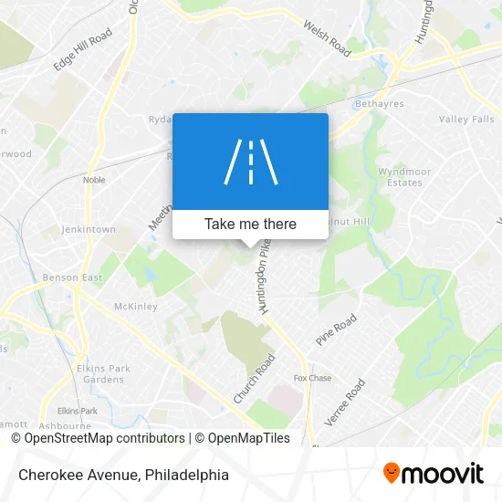 Cherokee Avenue map
