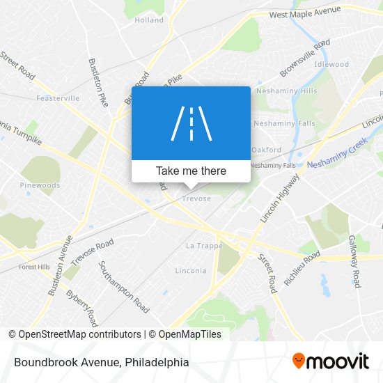Boundbrook Avenue map
