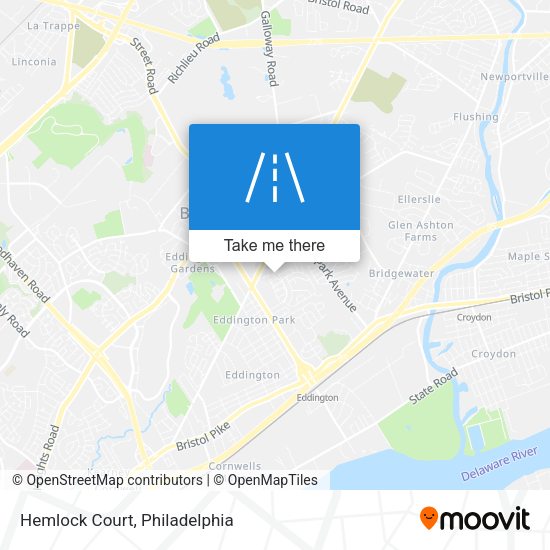 Hemlock Court map