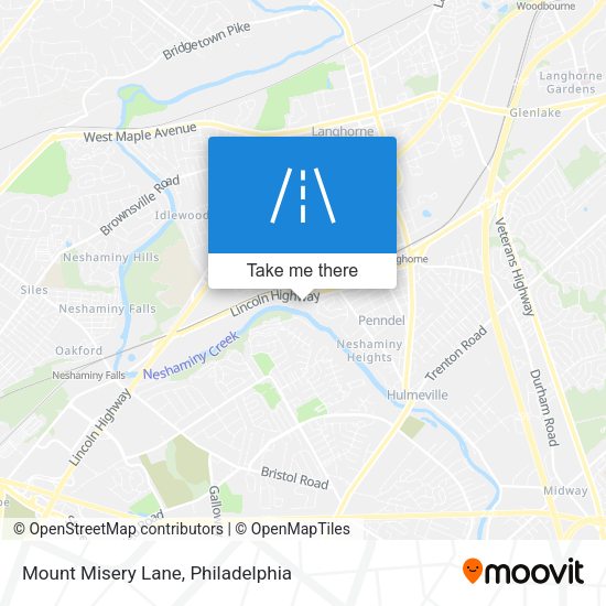 Mount Misery Lane map