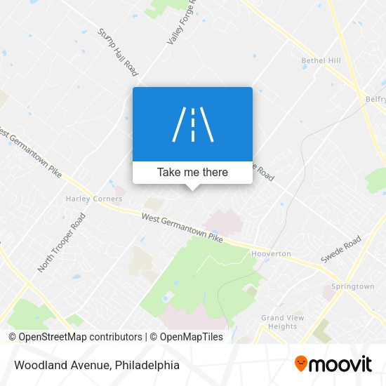 Woodland Avenue map