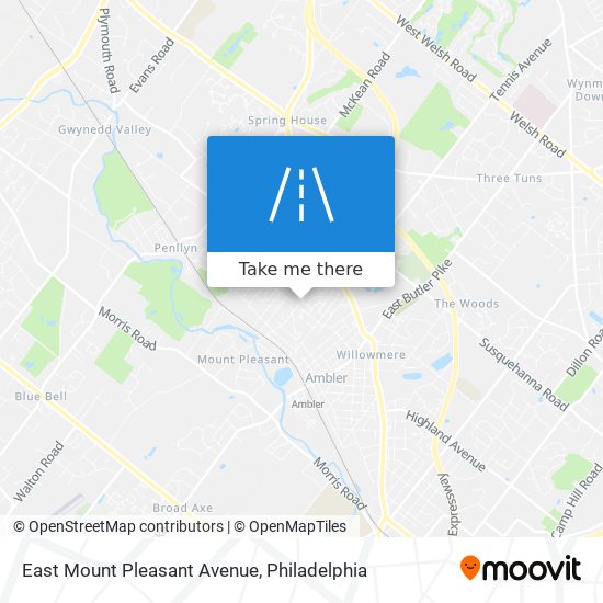 Mapa de East Mount Pleasant Avenue