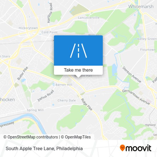 South Apple Tree Lane map