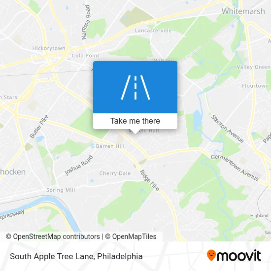 South Apple Tree Lane map