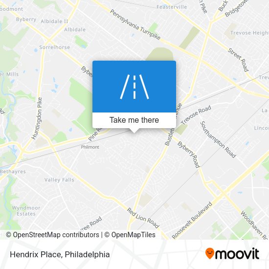 Mapa de Hendrix Place