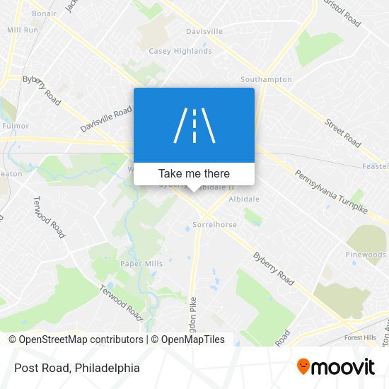 Mapa de Post Road