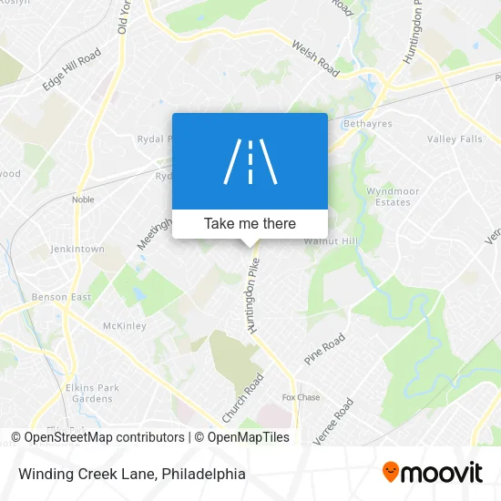 Winding Creek Lane map