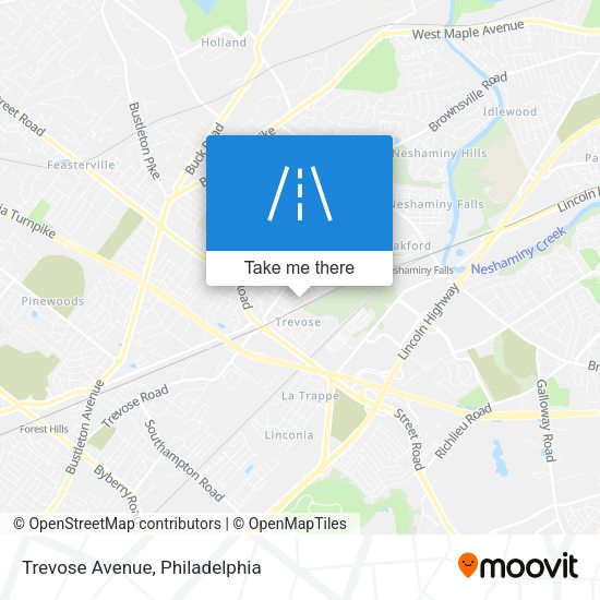 Trevose Avenue map