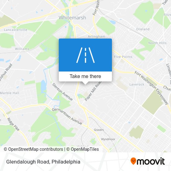 Glendalough Road map