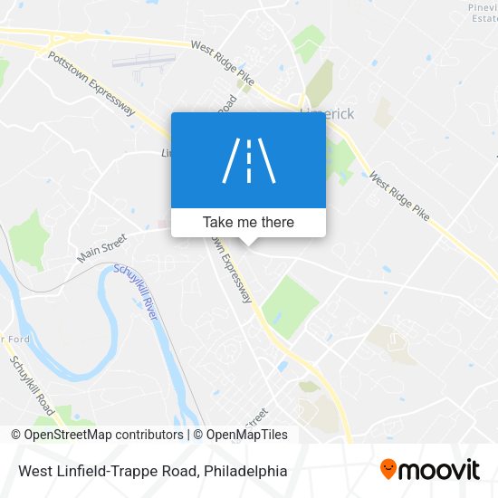 Mapa de West Linfield-Trappe Road