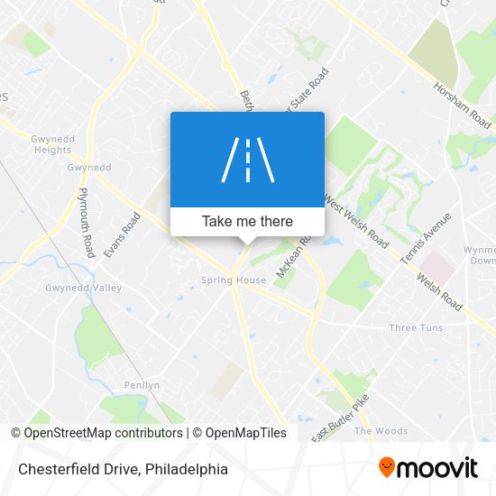 Chesterfield Drive map