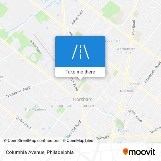 Columbia Avenue map