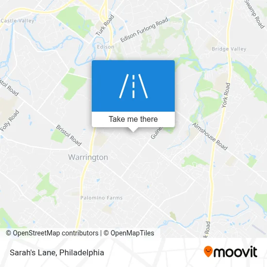 Sarah's Lane map