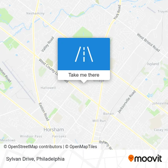 Sylvan Drive map