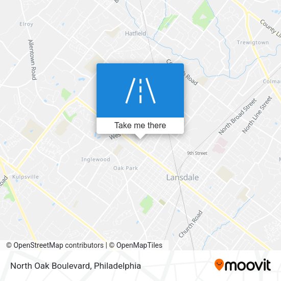 Mapa de North Oak Boulevard