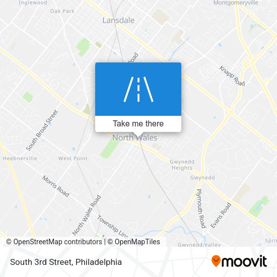 South 3rd Street map