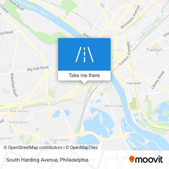 South Harding Avenue map
