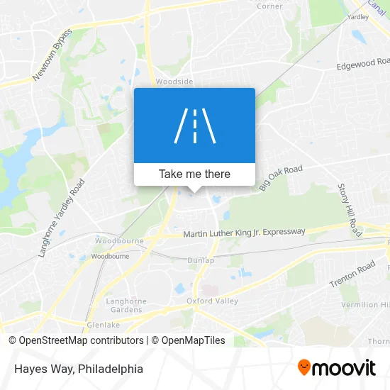 Hayes Way map