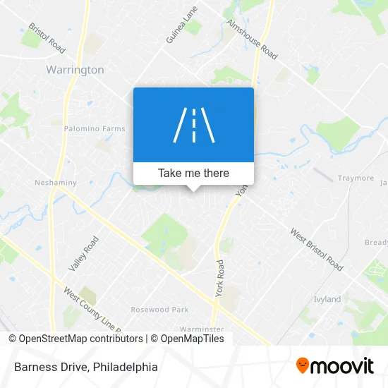 Barness Drive map