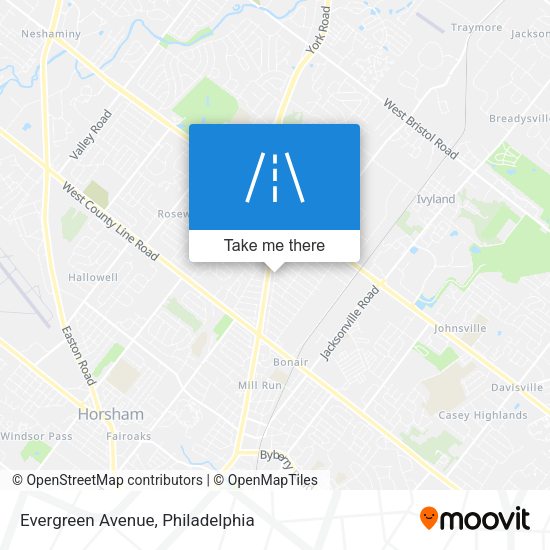 Evergreen Avenue map