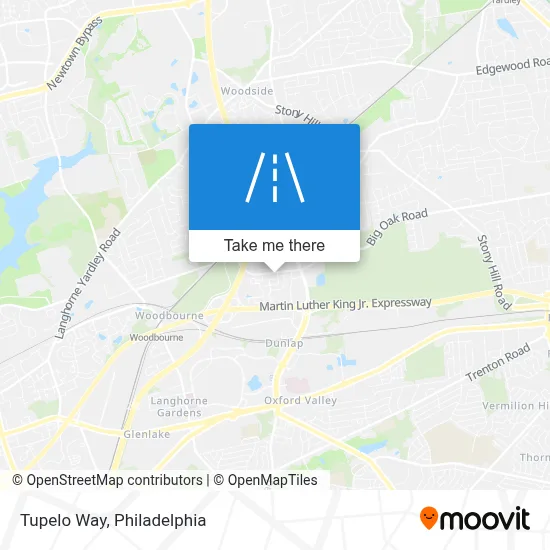 Tupelo Way map