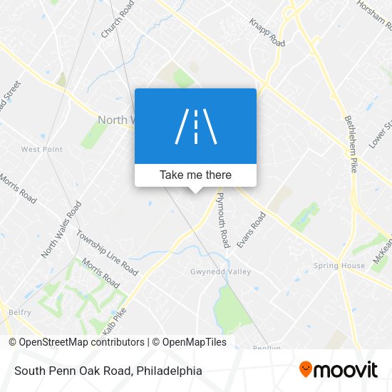 South Penn Oak Road map